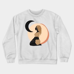 Sitting Sun Moon Goddess Crewneck Sweatshirt